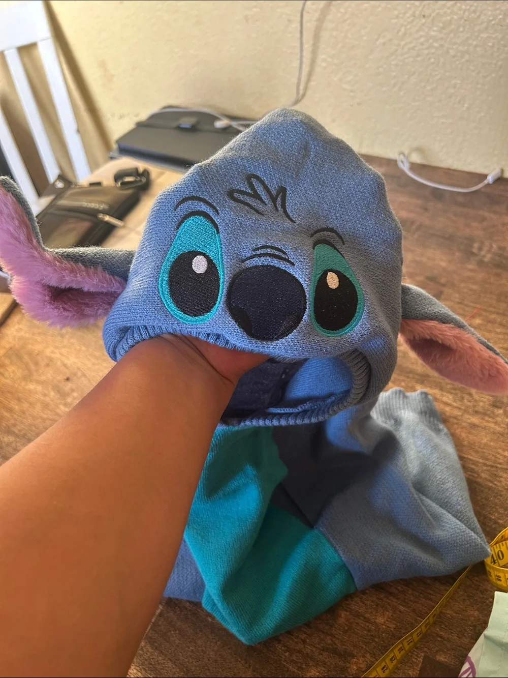 Disney Stitch Blue Plush Pet Hoodie